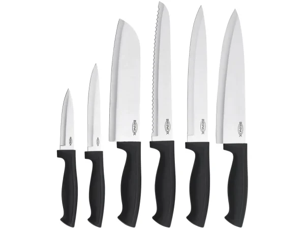 Jogo de Facas Brinox Inox com Cepo 2558/400 - 7 Peças - Imagem 2