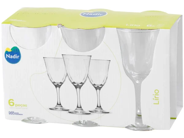 Jogo de Taças para Vinho Vidro 6 Peças 250ml - Nadir Lírio - Imagem 6